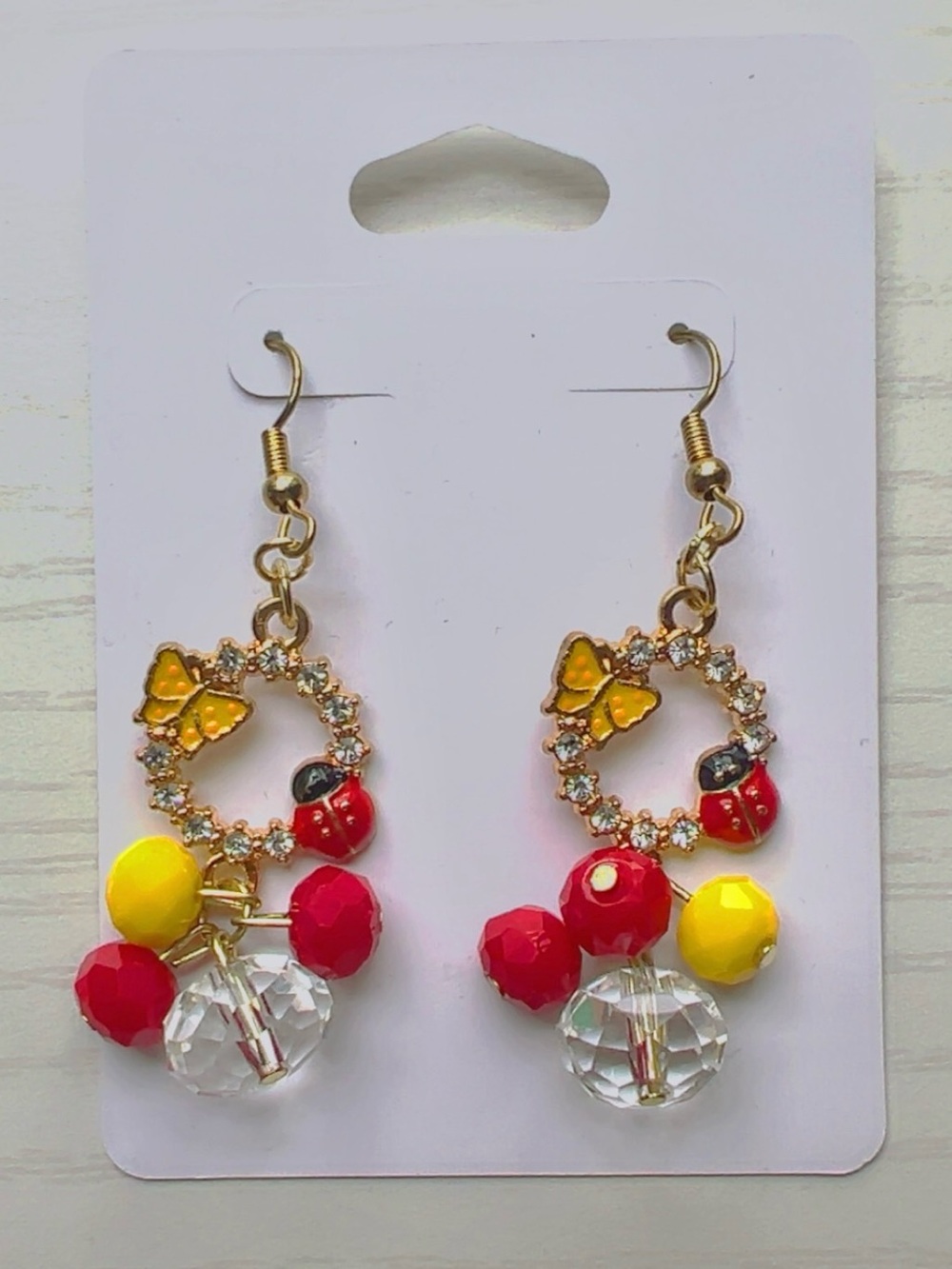 Ladybug & Butterfly Artisan Earrings